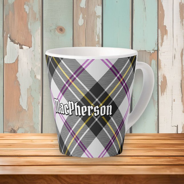 Clan MacPherson Dress Tartan Latte Mug (Creator Uploaded)