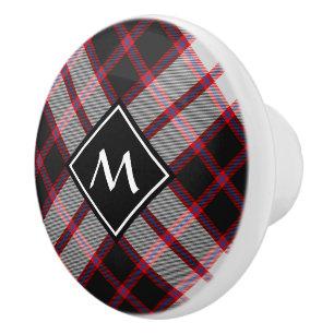 Clan MacPherson Hunting Tartan Ceramic Knob