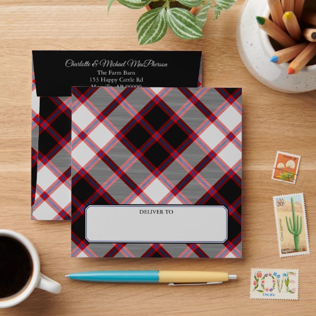 Clan MacPherson Hunting Tartan Envelope (Desk)