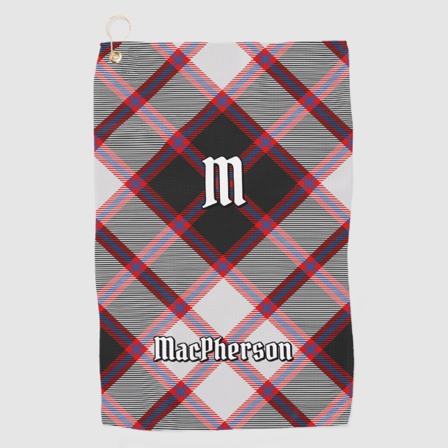 Clan MacPherson Hunting Tartan Golf Towel (Front)