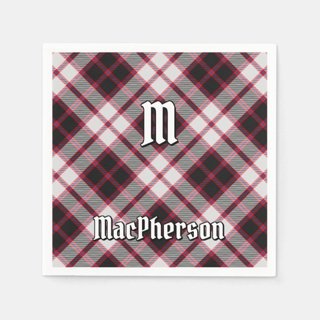 Clan MacPherson Hunting Tartan Napkins (Front)