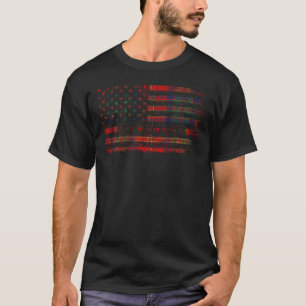 Clan MacPherson of Cluny Scottish tartan US flag k T-Shirt