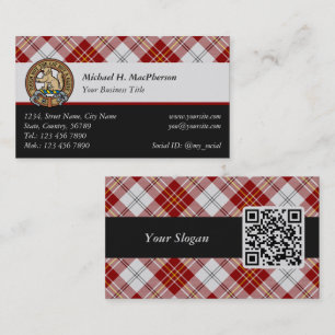 Clan MacPherson Red Dress Tartan Business Card