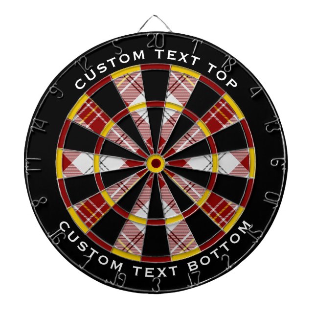 Clan MacPherson Red Dress Tartan Dart Board (Front)