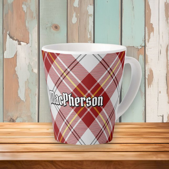 Clan MacPherson Red Dress Tartan Latte Mug (Creator Uploaded)