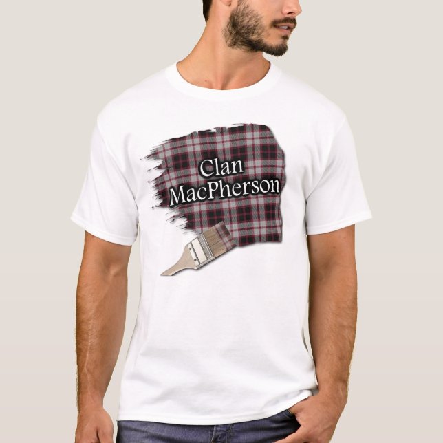 Clan MacPherson Scottish Tartan Paint Shirt (Front)