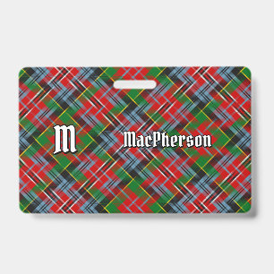 Clan MacPherson Tartan Badge ID Badge