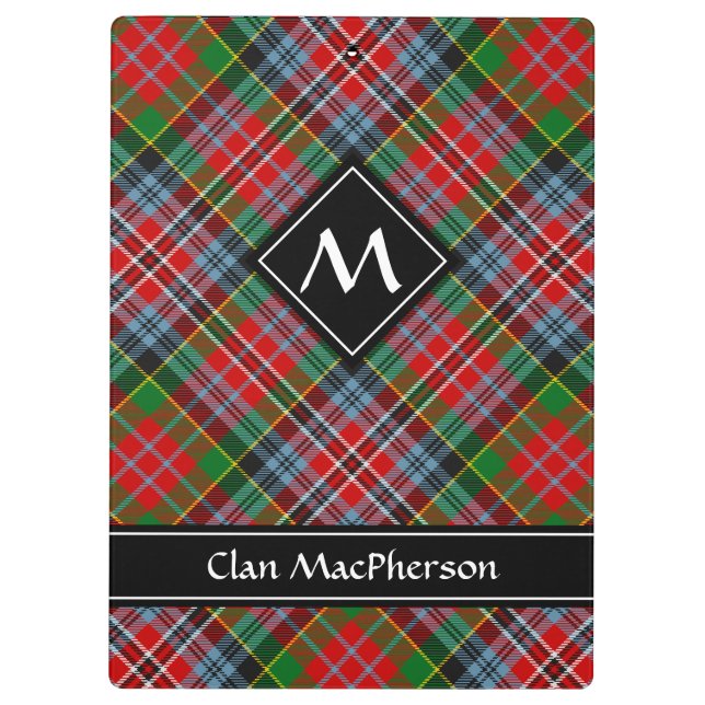 Clan MacPherson Tartan Clipboard (Back)