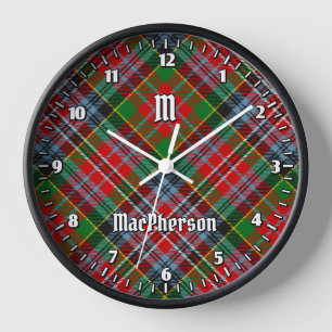 Clan MacPherson Tartan Large Clock