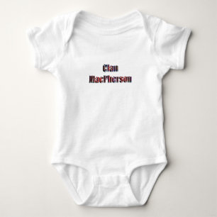Clan MacPherson Tartan Logo, Baby Bodysuit