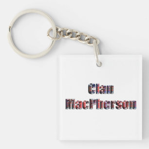 Clan MacPherson Tartan Logo, Key Ring