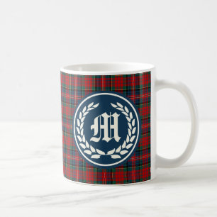 Clan MacPherson Tartan Monogram Coffee Mug