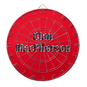 Clan Macpherson Tartan Name, Dartboard With Darts