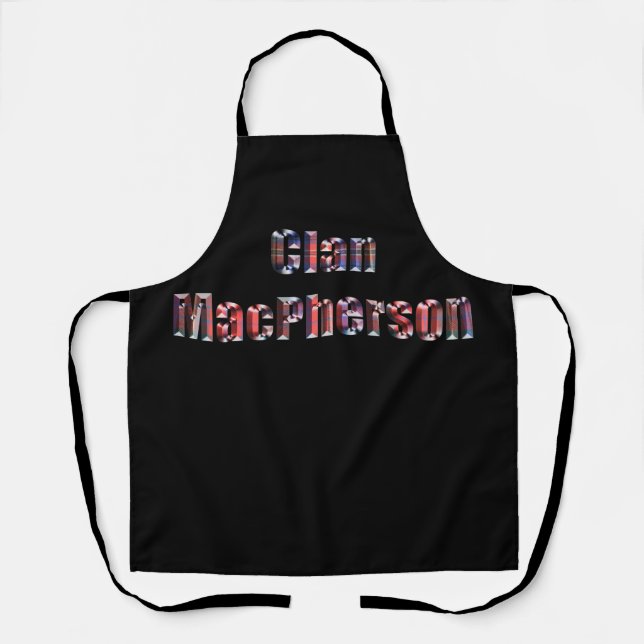 Clan Macpherson Tartan Name, Full Print Apron (Front)