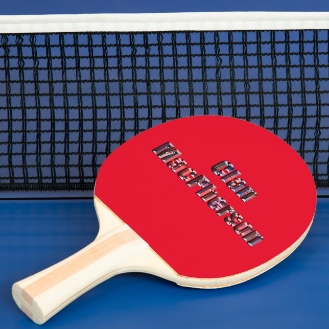 Clan Macpherson Tartan Name, Ping Pong Paddle (Insitu)