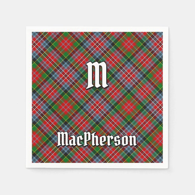 Clan MacPherson Tartan Napkins (Front)
