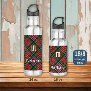 Clan MacPherson Tartan Steel Water Bottle