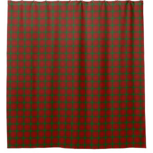 Clan MacQuarrie Classic Red Green Scottish Tartan Shower Curtain