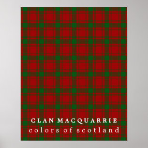 Clan MacQuarrie Colours of Scotland Tartan Poster