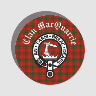 Clan MacQuarrie Tartan and Crest  Car Magnet