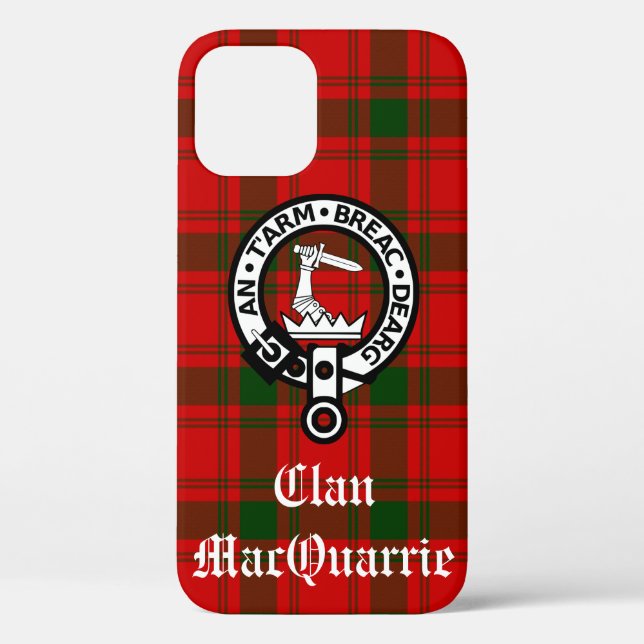 Clan MacQuarrie Tartan and Crest Case-Mate iPhone Case (Back)