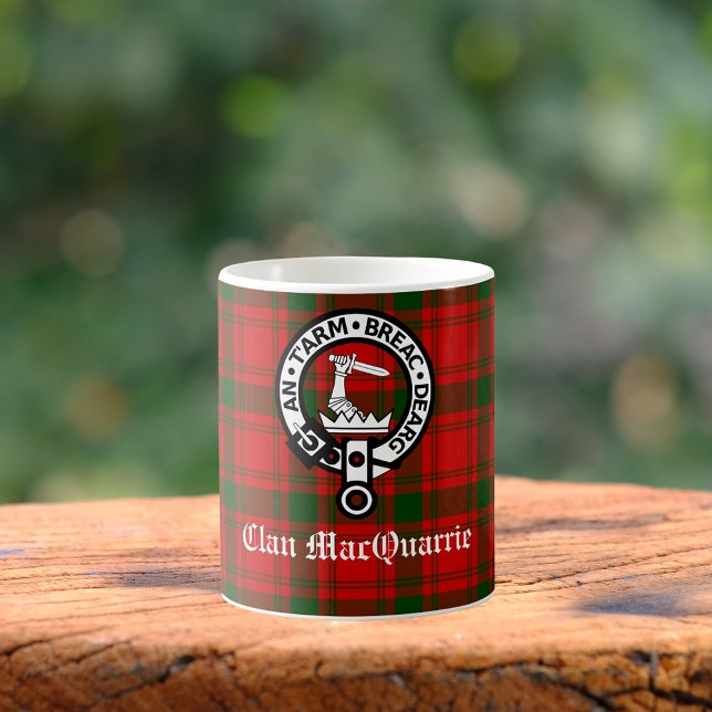 Clan MacQuarrie Tartan and Crest Coffee Mug (Creator Uploaded)
