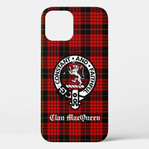 Clan MacQueen Crest Badge & Tartan iPhone 12 Case
