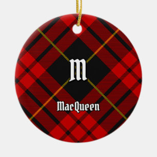 Clan MacQueen Tartan Ceramic Ornament