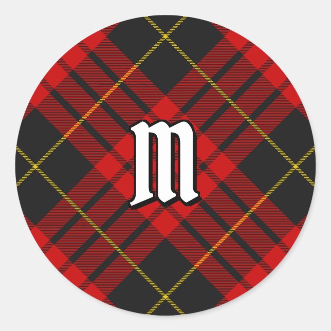 Clan MacQueen Tartan Classic Round Sticker (Front)