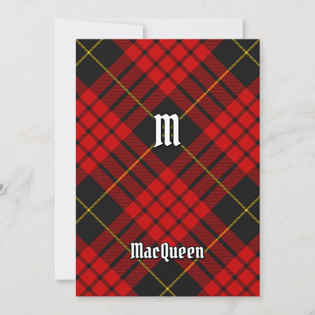 Clan MacQueen Tartan Invitation (Front)