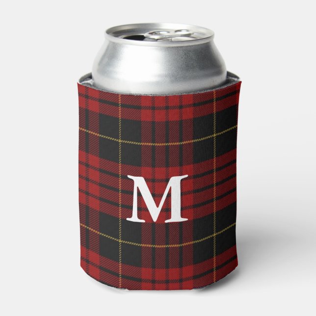 Clan MacQueen Tartan Plaid Can Cooler (Can Front)