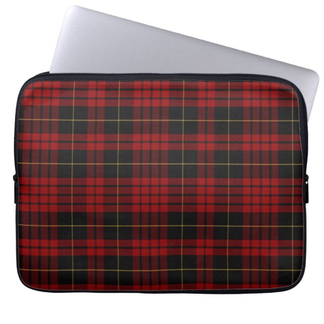 Clan MacQueen Tartan Plaid Laptop Cover (Front)