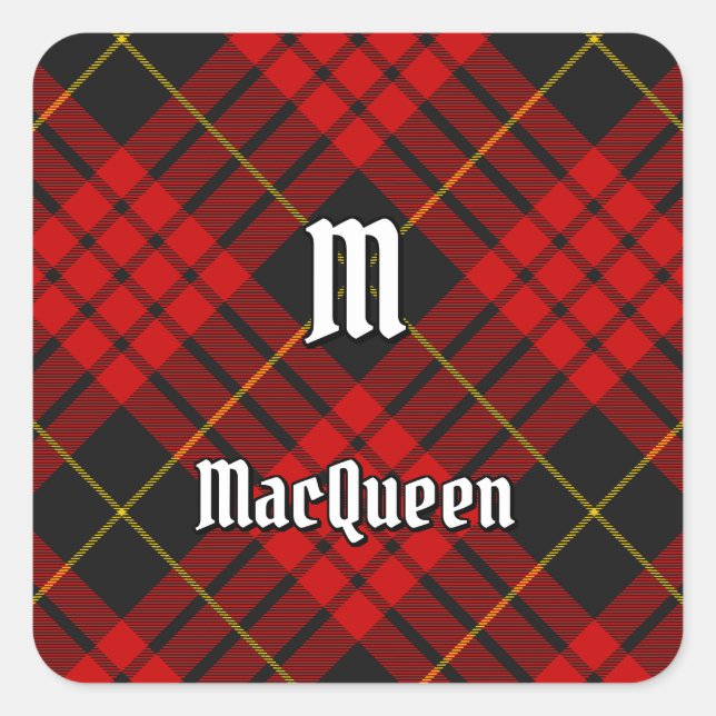 Clan MacQueen Tartan Square Sticker (Front)