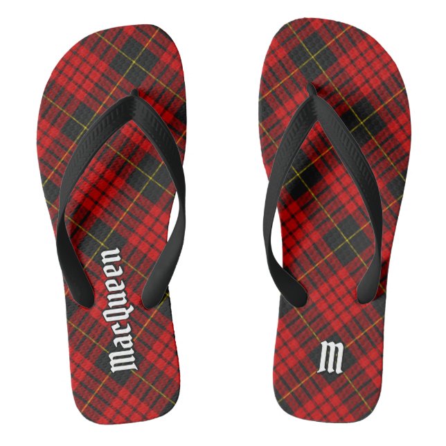 Clan MacQueen Tartan Thongs (Footbed)