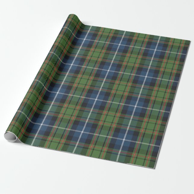 Clan MacRae Ancient Hunting Scottish Tartan Wrapping Paper (Unrolled)
