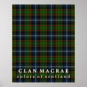 Clan MacRae Colours of Scotland Tartan Poster