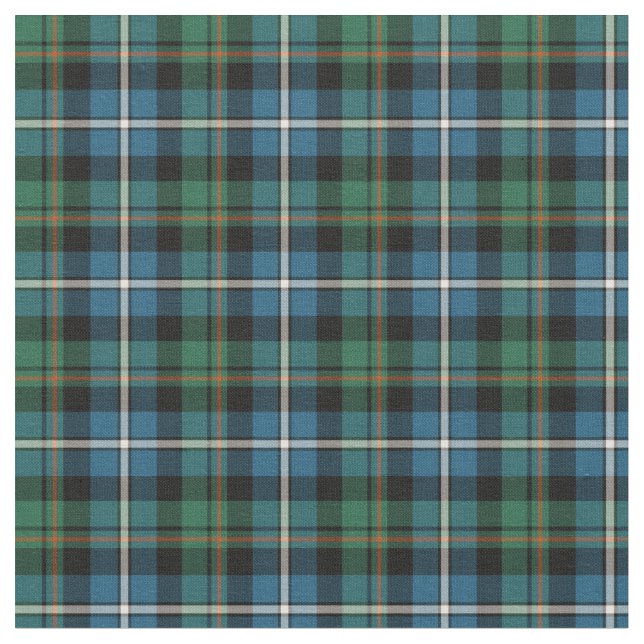Clan MacRae Hunting Tartan Fabric (Close Up)