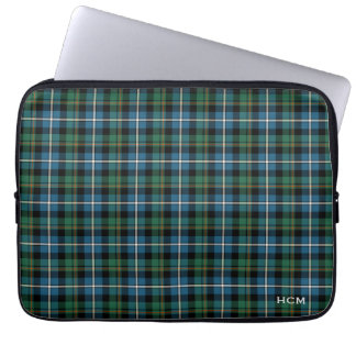 Clan MacRae Hunting Tartan Scottish Plaid Monogram Laptop Sleeve