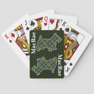 Clan MacRae Hunting Tartan Scottish Terrier Playing Cards