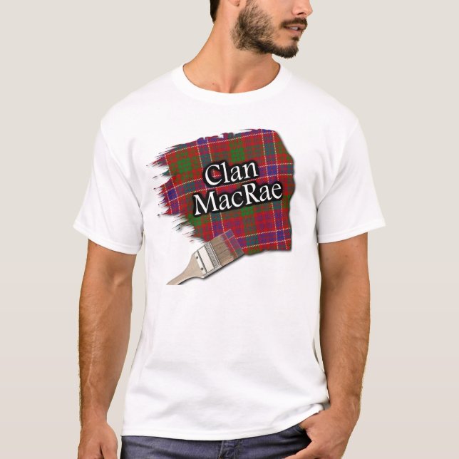 Clan MacRae Scottish Tartan Paint Shirt (Front)