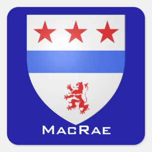 Clan MacRae Shield Square Sticker