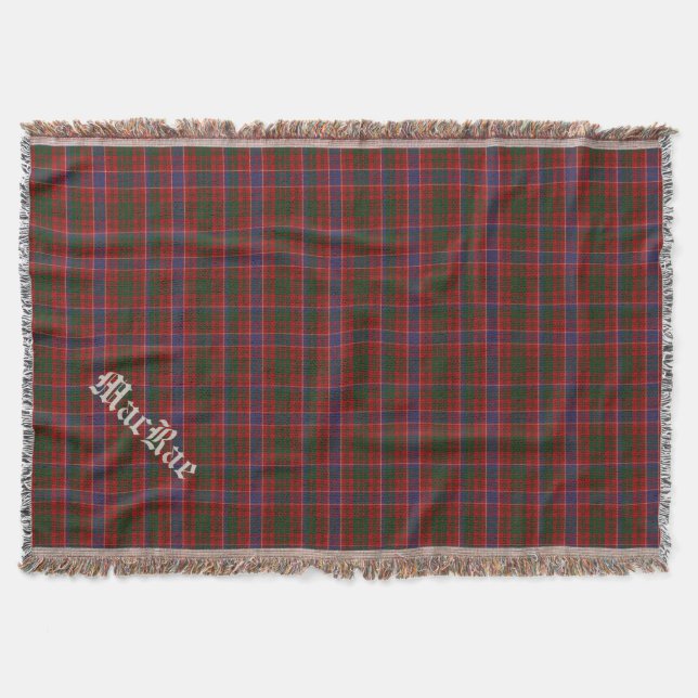 Clan MacRae Tartan Plaid Custom Throw Blanket (Front)