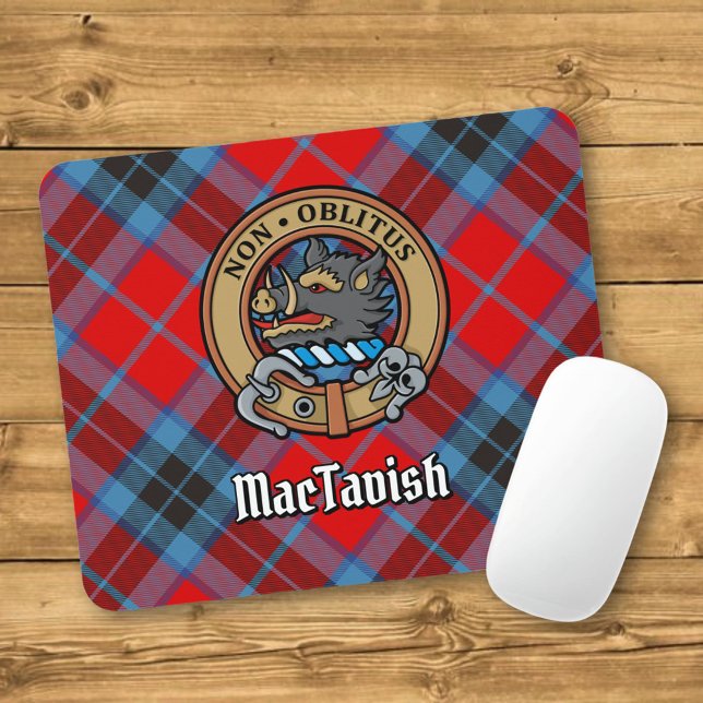 Clan MacTavish Crest over Tartan Mouse Pad (Creator Uploaded)
