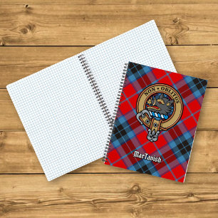 Clan MacTavish Crest over Tartan Notebook