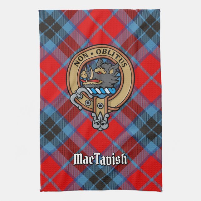 Clan MacTavish Crest Tea Towel (Vertical)
