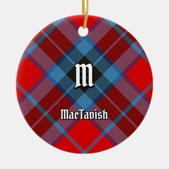 Clan MacTavish Tartan Ceramic Ornament (Front)