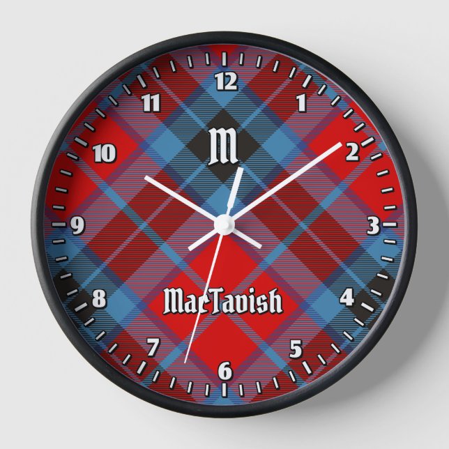 Clan MacTavish Tartan Clock (Front)