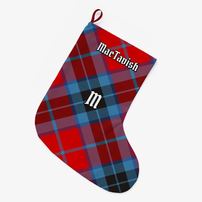 Clan MacTavish Tartan Large Christmas Stocking (Front (Hanging))