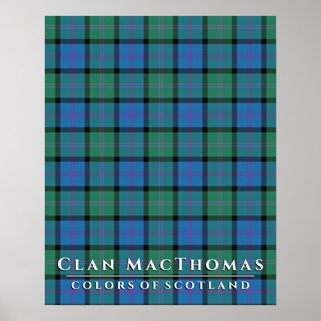 Clan MacThomas Colours of Scotland 2 Tartan Plaid Poster (Front)