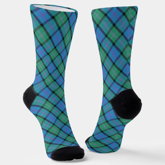 Clan MacThomas Tartan Socks (Angled)